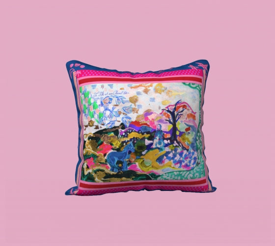 Lux Velvet Pillow with print on both sides