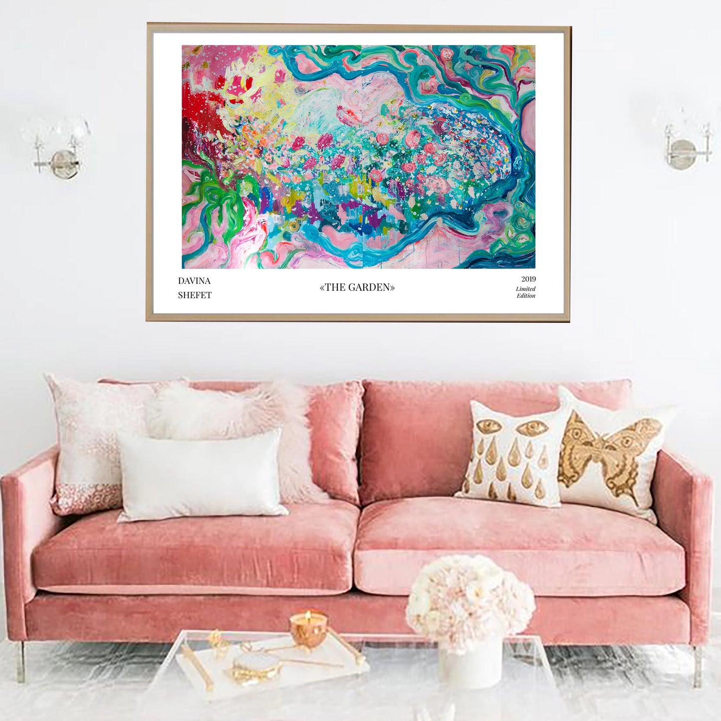 Art Print "The Garden" with title - Davina Shefet Art Store