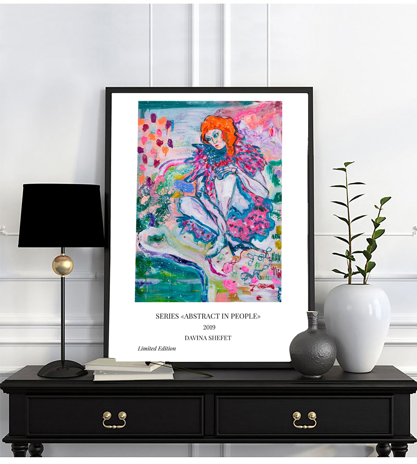 Art Print with title, Series "Abstract in People" - Davina Shefet Art Store