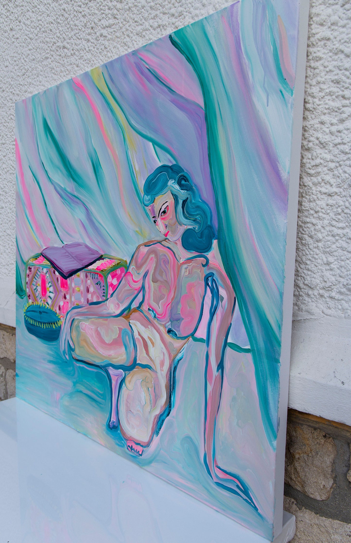 Oriental Nude Art, Expressionist Painting, Eclectic Home Interior, Minimal Art Design, Eclectic Minimal, Oriental Painting.
