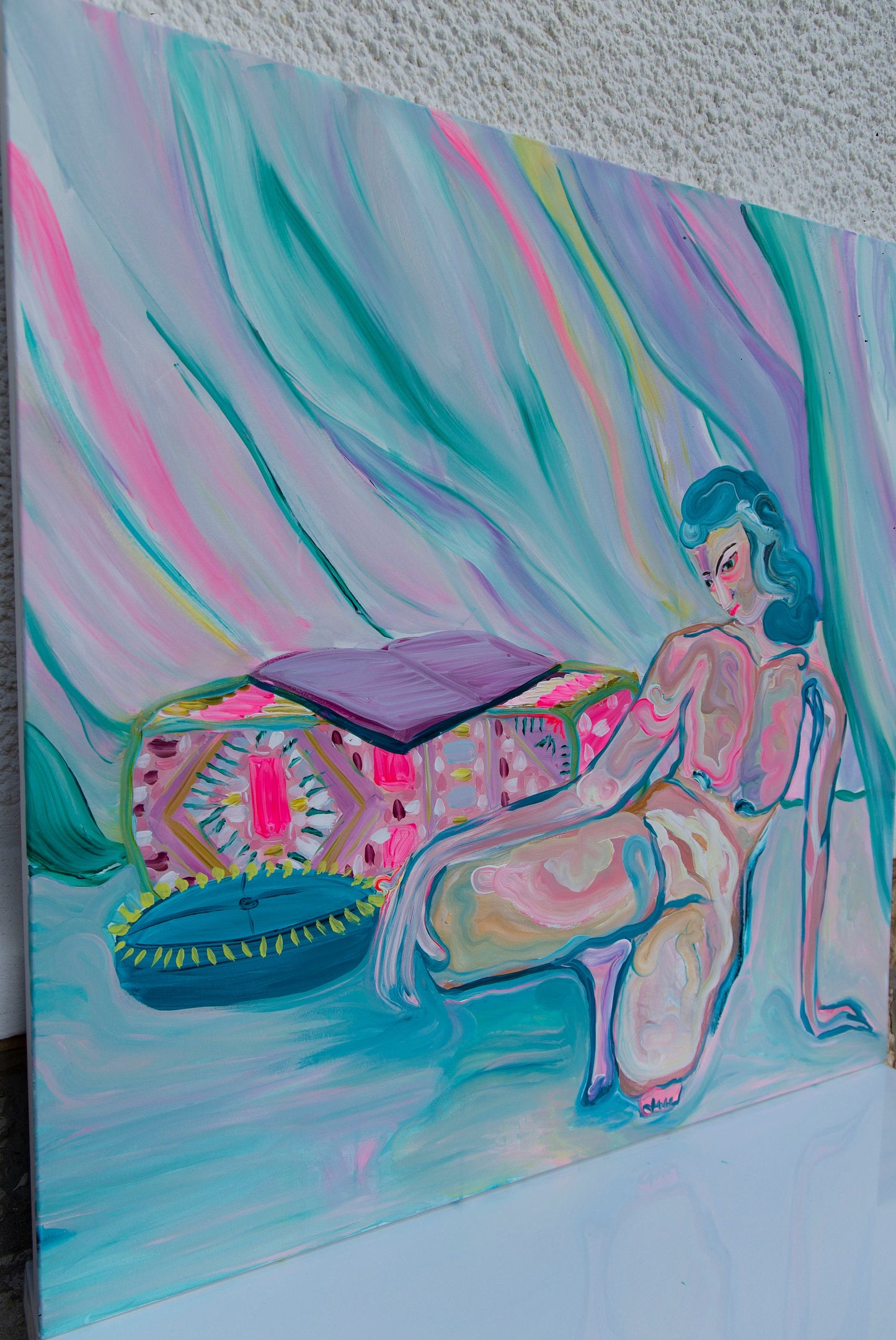 Oriental Nude Art, Expressionist Painting, Eclectic Home Interior, Minimal Art Design, Eclectic Minimal, Oriental Painting.