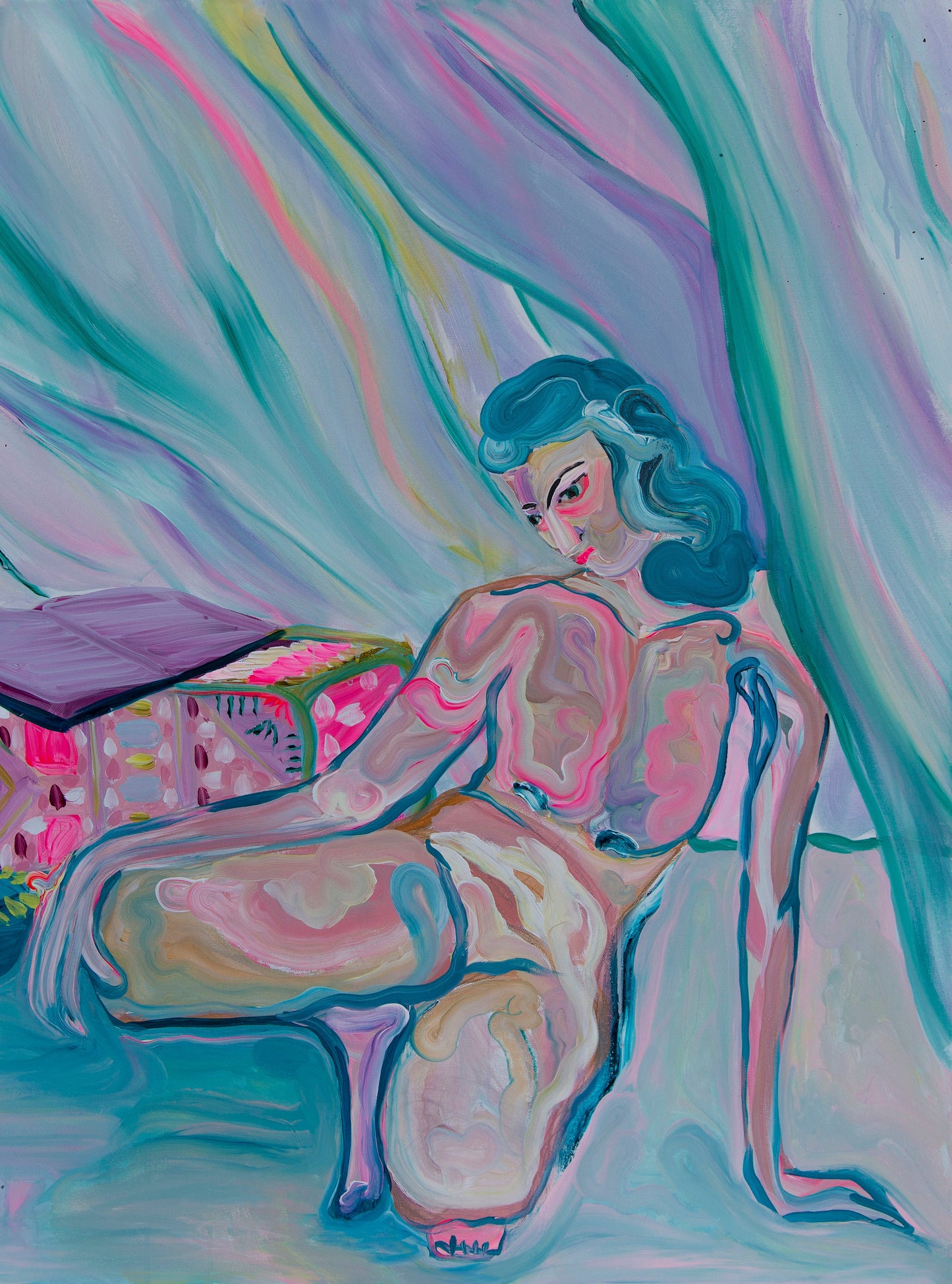 Oriental Nude Art, Expressionist Painting, Eclectic Home Interior, Minimal Art Design, Eclectic Minimal, Oriental Painting.