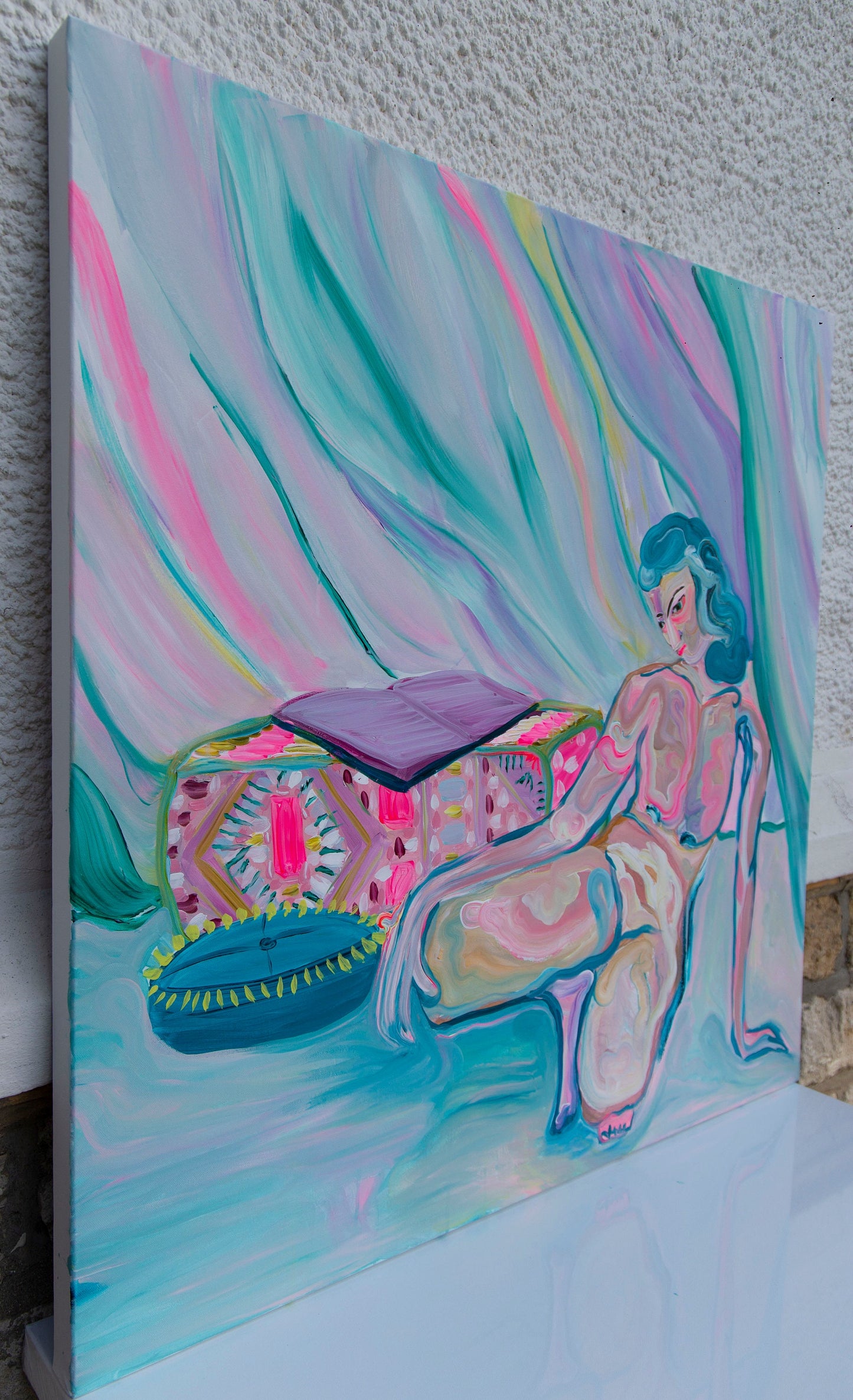 Oriental Nude Art, Expressionist Painting, Eclectic Home Interior, Minimal Art Design, Eclectic Minimal, Oriental Painting.
