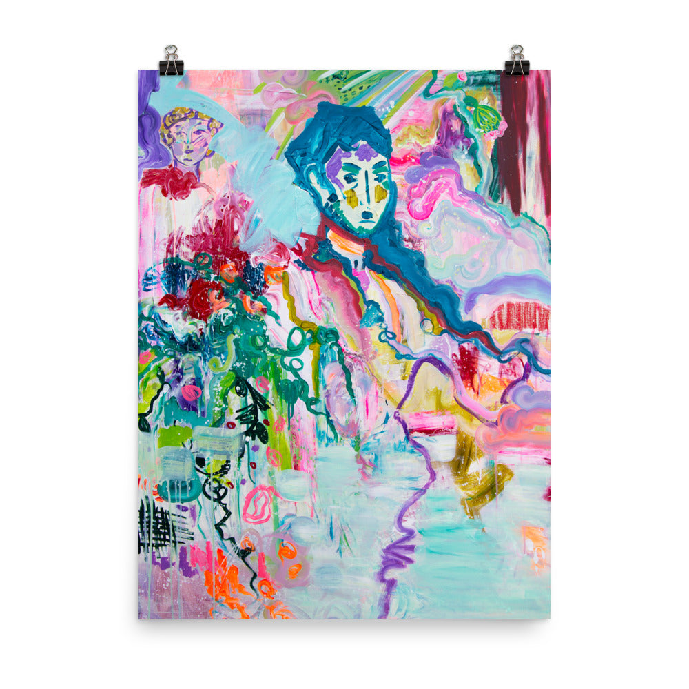 Art Print of Blue Boy from Series "Abstract in People" - Davina Shefet Art Store