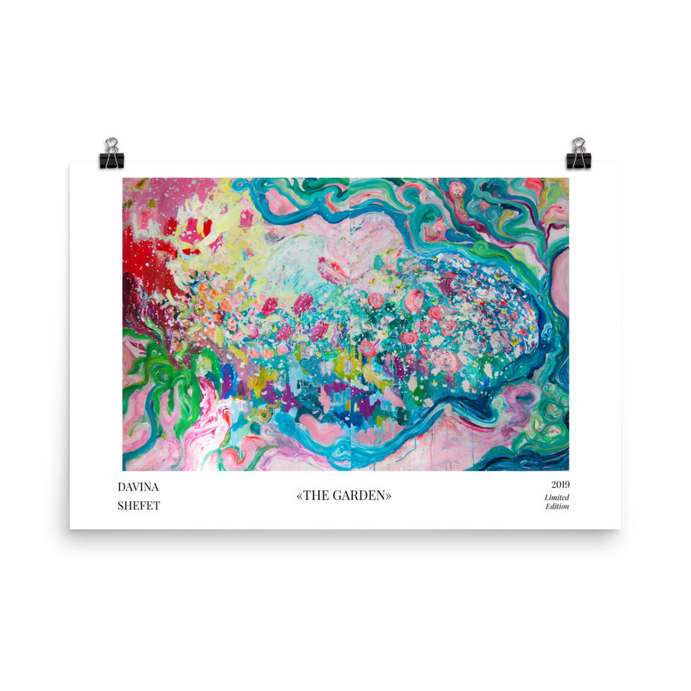Art Print "The Garden" with title - Davina Shefet Art Store