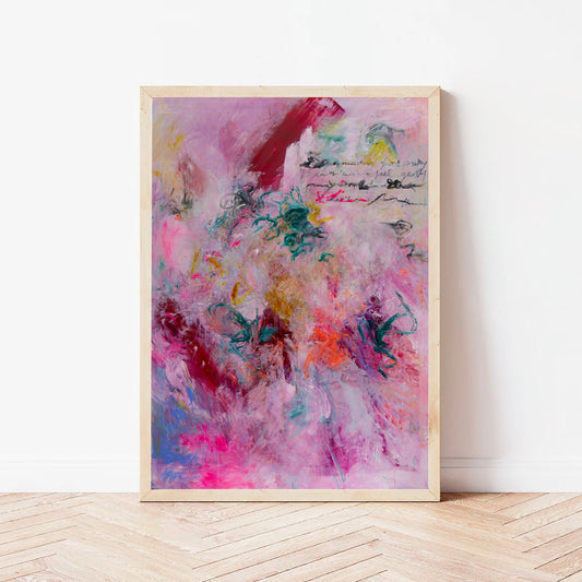 Art print of Abstract Pinks and Reds