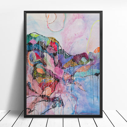 Art print of Abstract Mountain in the Snow