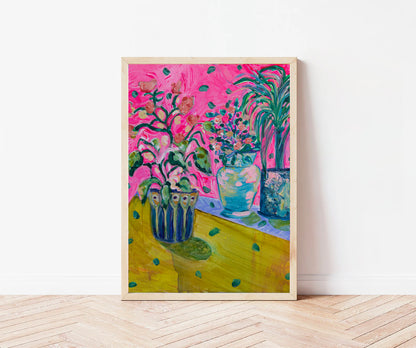 Art print of Pink and Yellow Still Life