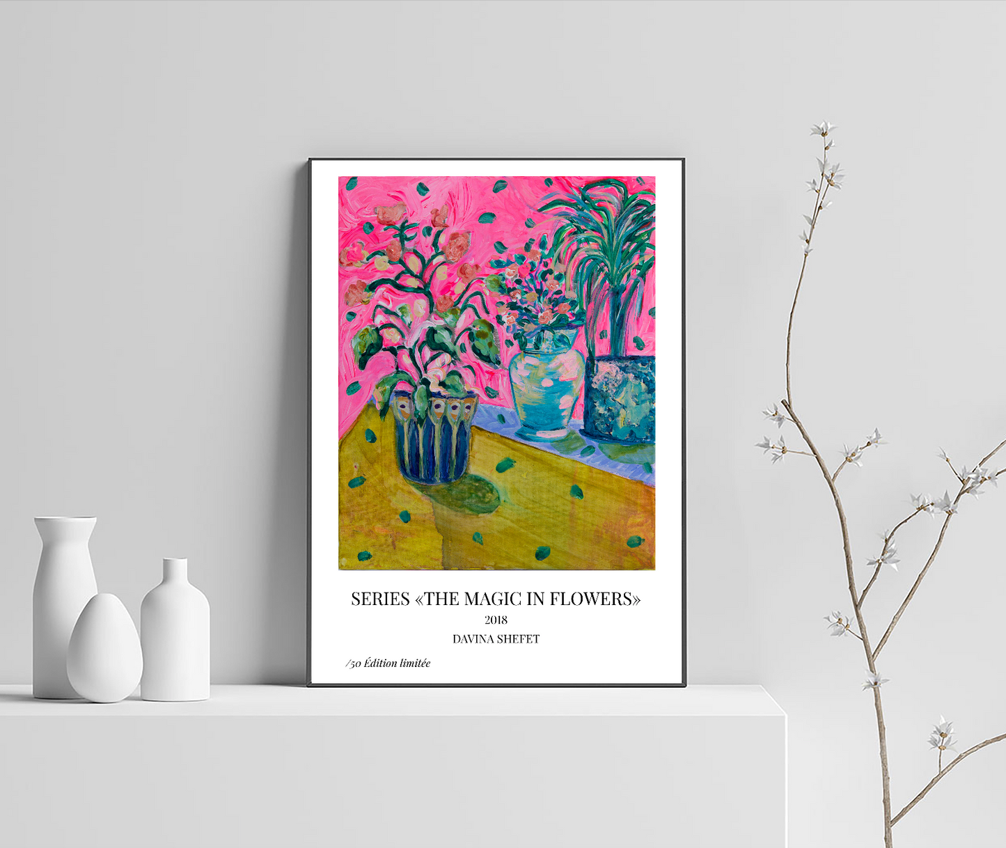 Flowers Art Print - Davina Shefet Art Store