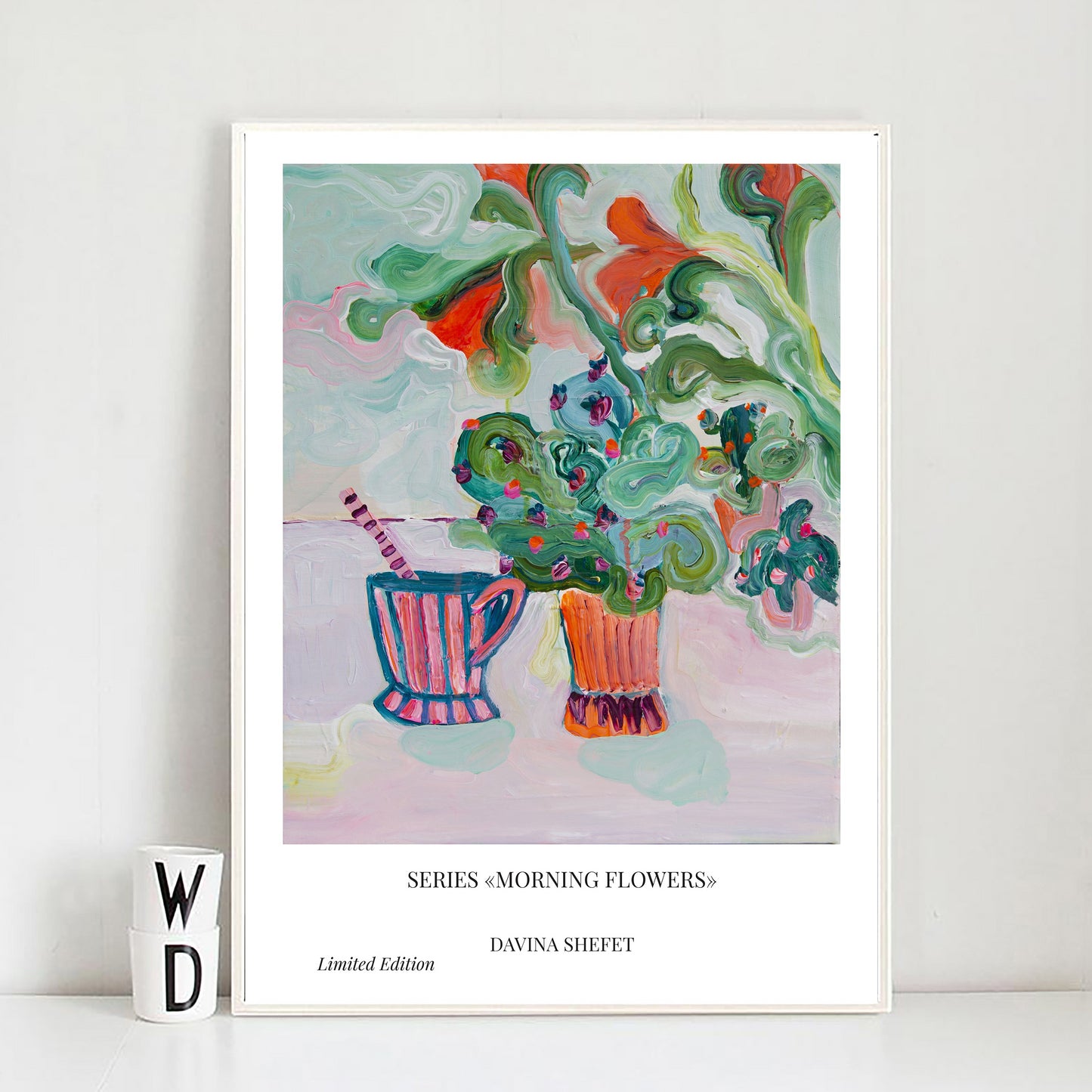 Art Print Cactus in White Room - Davina Shefet Art Store