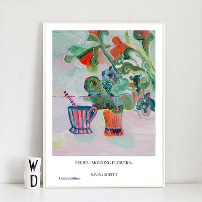 Art Print Cactus in White Room - Davina Shefet Art Store