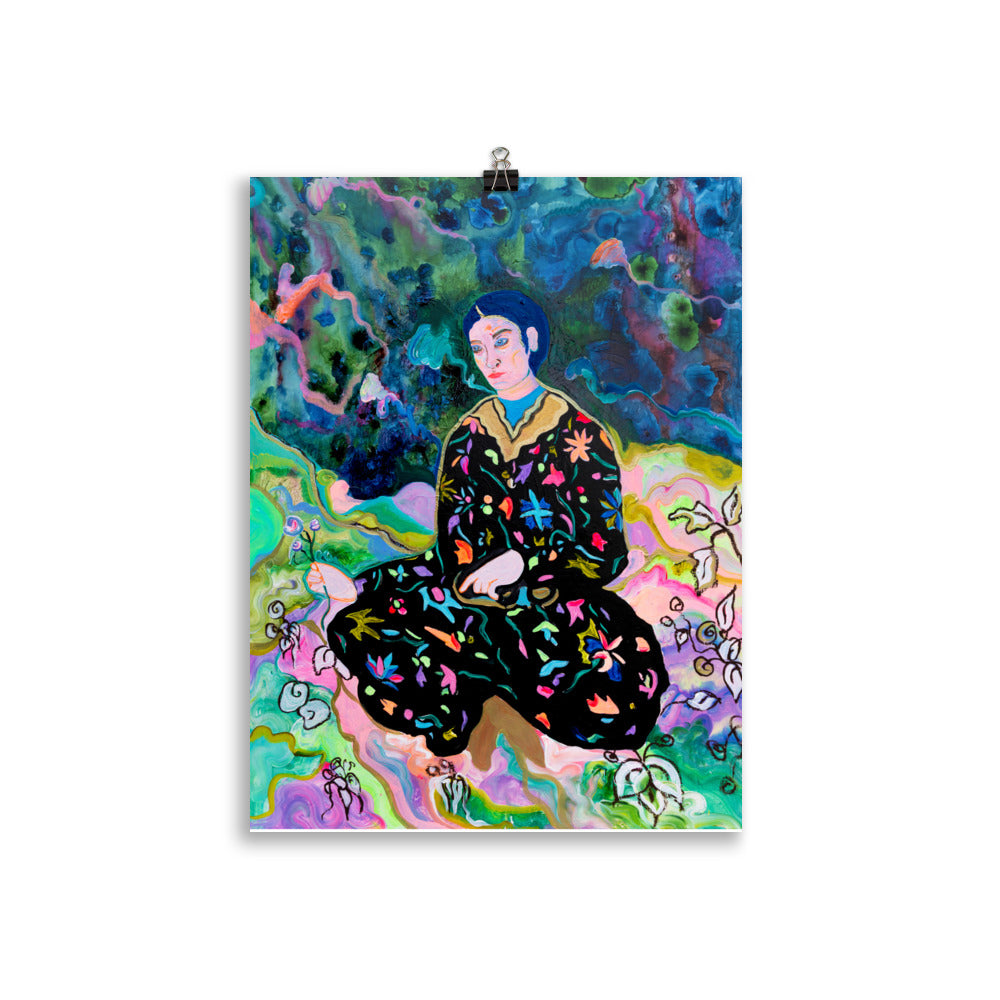 Art print of Man in Persian Garden