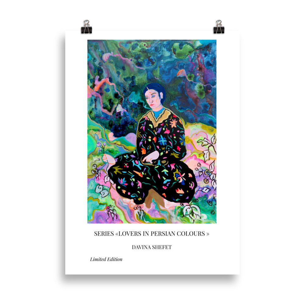 Art print of Man in Persian Garden