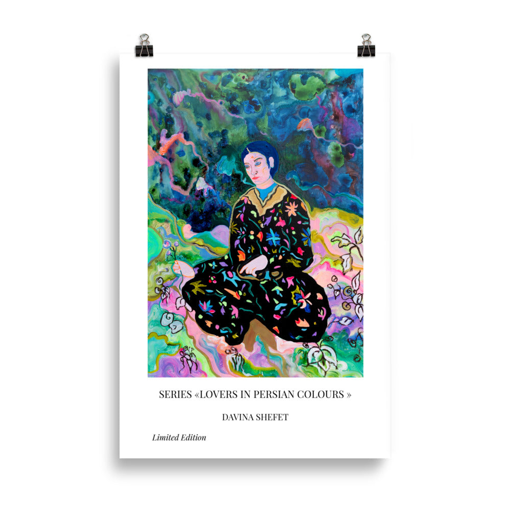 Art print of Man in Persian Garden