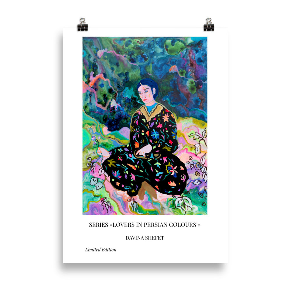 Art print of Man in Persian Garden