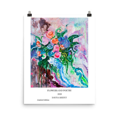 Modern Art Print, Impressionist Art Print, Impressionist Flowers, Poetry Art, Flower Art Print, Scandinavian Decor