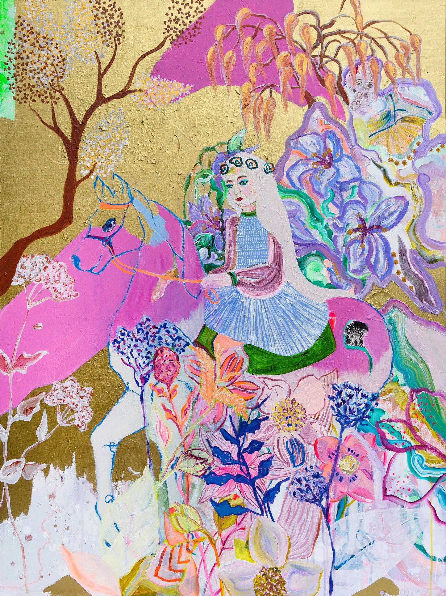 Maximalist Gallery Wall, Gallery Wall, Wall Decor, Art Posters, Klimt inspired art, Colorful Decor, Eclectic Interior, luxurious wall decor