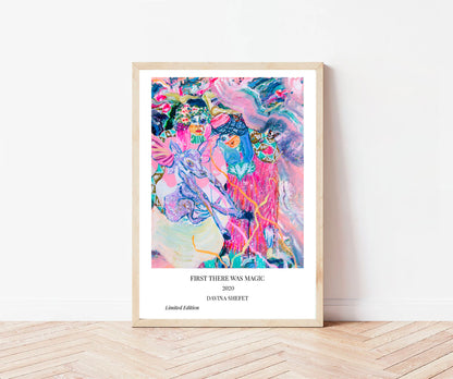 Art Print with title, Girls Painting