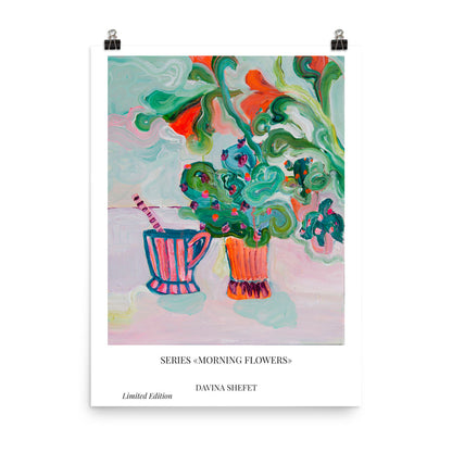 Art Print Cactus in White Room - Davina Shefet Art Store