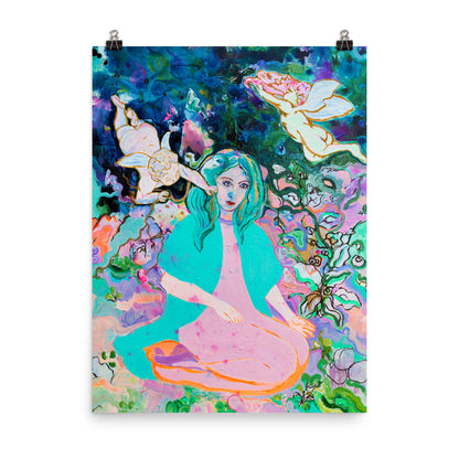 Print - Woman in Persian Garden