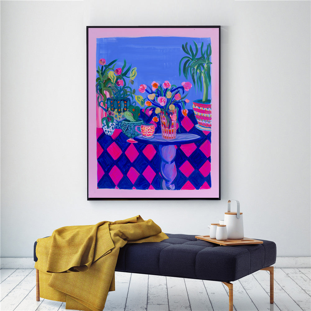 Bohemian Decor, Pots and Plants Art Print - Davina Shefet Art Store